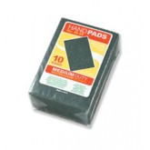 6" x 9" Medium Duty Green Hand Pad - 10 Pads per Pack
