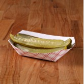 Nova NFT50 1/2lb Red Plaid Food Tray PFAS Free - 4/250ct