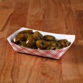 Nova NFT40 2lb Red Plaid Food Tray PFAS Free - 4/250ct