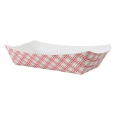 Nova NFT500 10lb Red Plaid Food Tray PFAS Free - 2/250ct