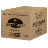 Norpak Dry Waxed Deli Patty Paper Sheets - White,  5.5" x 5.5", 1000 Sheets per Box