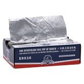 Empress E9X10 Pop Up Aluminum Foil Sheets - 9" x 10.75" Sheets, 500 Sheets/Box, 6 Boxes/Case