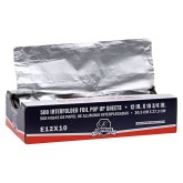 Empress E12X10 Pop Up Aluminum Foil Sheets - 12" x 10.75" Sheets, 500 Sheets/Box, 6 Boxes/Case