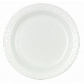 Dart 6PWQ Quiet Classic 6" Laminated Foam Plastic Plate - White