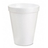 Dart 8J8 Insulated Foam Small Drink Cup - 8 Ounce, White