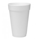 Dart 16J16 Insulated Foam Big Drink Cups - 16 Ounce, White