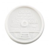 Dart 8UL Sip-Thru Plastic Lid For Hot & Cold Foam Cups - 8 Ounce, White