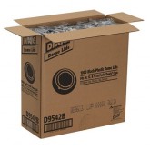 Dixie Dome Lid - Fits PerfecTouch 10-16oz & Hot Cups 12-20oz - Black, 100 Count