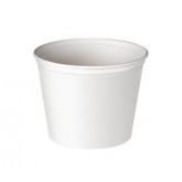 Solo Unwaxed Double Wrapped Paper Bucket - White, 83 ounce