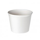 Solo Unwaxed 10T1 Double Wrapped Paper Bucket - White, 165 ounce