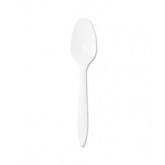 Empress Medium Weight White Plastic Disposable Teaspoons - 1000 count