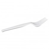Dixie Medium Weight Plastic Fork - White, Bulk 1000 Count