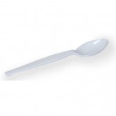 Dixie Medium Weight Plastic Teaspoon - White, Bulk 1000 Count