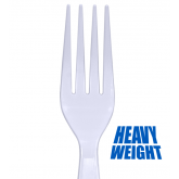 Dixie Heavy Weight Plastic Fork - White, Bulk 1000 Count