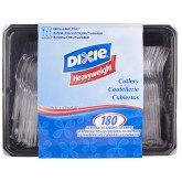Dixie Heavy Weight Plastic Cutlery Keeper Pack - Clear, 60 Each Forks, Knives & Spoons