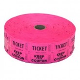 Muncie Novelty Double Raffle Ticket Roll - Pink
