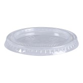Empress EPCLID2 Plastic Souffle Portion Cup Lid for 1.5 -  2.5 Ounce Cups - Clear, 50 Count
