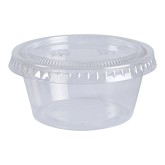 Empress EPCLID2 Plastic Souffle Portion Cup Lid for 1.5 -  2.5 Ounce Cups - Clear, 50 Count
