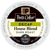 Keurig Peet's Coffee Decaf House Blend K-Cups - 22 per Box