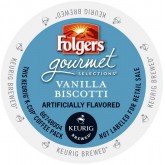 Keurig Folgers Gourmet Selections Vanilla Biscotti K-Cups - 24 per Box
