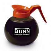 Bunn Glass Coffee Decanter with Orange Handle - 64 Ounce