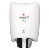 World Dryer SMARTdri Plus Intelligent High-Speed Energy Efficient Hand Dryer - White Aluminum