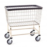 Large Capacity Laundry Cart - Chrome/Almond