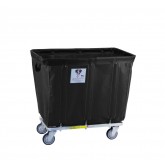 "Permanent Sewn-On" Laundry Truck - 6 Bushel, Black