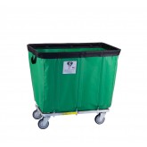 "Permanent Sewn-On" Laundry Truck - 6 Bushel, Forest Green