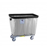 "Permanent Sewn-On" Laundry Truck - 6 Bushel, Gray