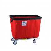 "Permanent Sewn-On" Laundry Truck - 6 Bushel, Red