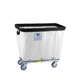 "Permanent Sewn-On" Laundry Truck - 14 Bushel, White