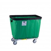 "Permanent Sewn-On" Laundry Truck - 16 Bushel, Forest Green
