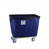 "Permanent Sewn-On" Laundry Truck - 20 Bushel, Navy Blue