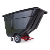 Rubbermaid Tilt Truck - 1 Cubic Yard, Black - 850lb Capacity