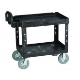 Rubbermaid Heavy Duty Two Shelf Cart with Pneumatic Casters - 500 lb. Capacity
