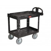 Rubbermaid Heavy Duty Two Shelf Cart with Pneumatic Casters - 500 lb. Capacity