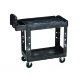 Rubbermaid Two Shelf Cart with 4" Swivel Casters - Black