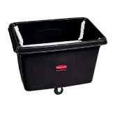 Rubbermaid Cube Truck with Spring Platform - 14 Cubic Foot, Black