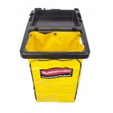 Rubbermaid Janitor Cleaning Cart with Zippered Yellow Vinyl Bag