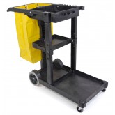Janitor's Cart with 25 Gallon Yellow Vinyl Bag