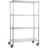 Wire Shelf Linen Cart - 18 inch x 36 inch x 72 inch
