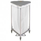 Triangular Antimicrobial Flame Retardant Hamper Bag - White