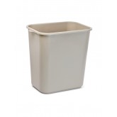 Rectangular Soft-Sided Wastebasket - 28 Quart, Beige