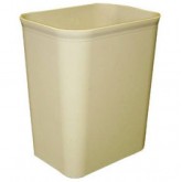 Fiberglass Fire Resistant Wastebasket - 14 Quart, Beige