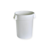 M2 Titan Plastic Receptacle - White, 10 Gallon Round