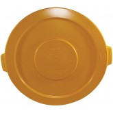 Plastic Gator Lid for 32 Gallon Vented Container Receptacle Round - Yellow