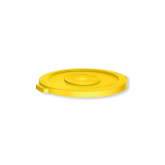 M2 Titan Plastic Lid for 32 Gallon Container Receptacle Round - Yellow