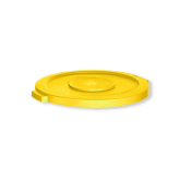 M2 Titan Plastic Lid for 44 Gallon Container Receptacle Round - Yellow