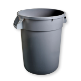 M2 WM-PRH5555-G Plastic Vented Titan Plus Receptacle - Gray,  55 Gallon Round